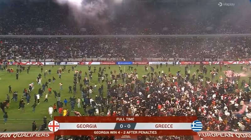 Georgien historiskt vidare till EM