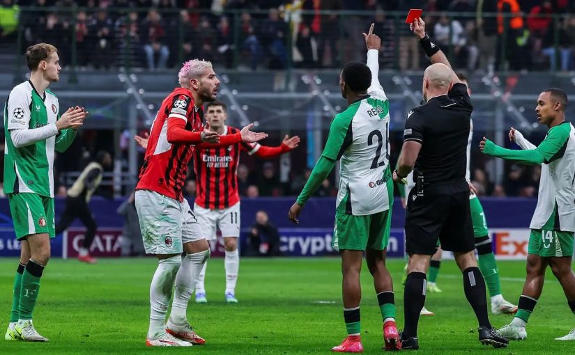 Milan utslaget efter röda kortet
