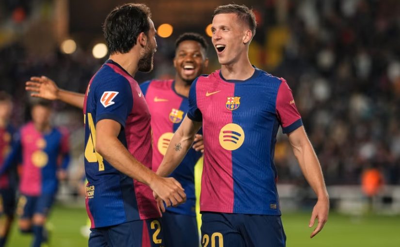 Dani Olmo stor hjälte för Barça